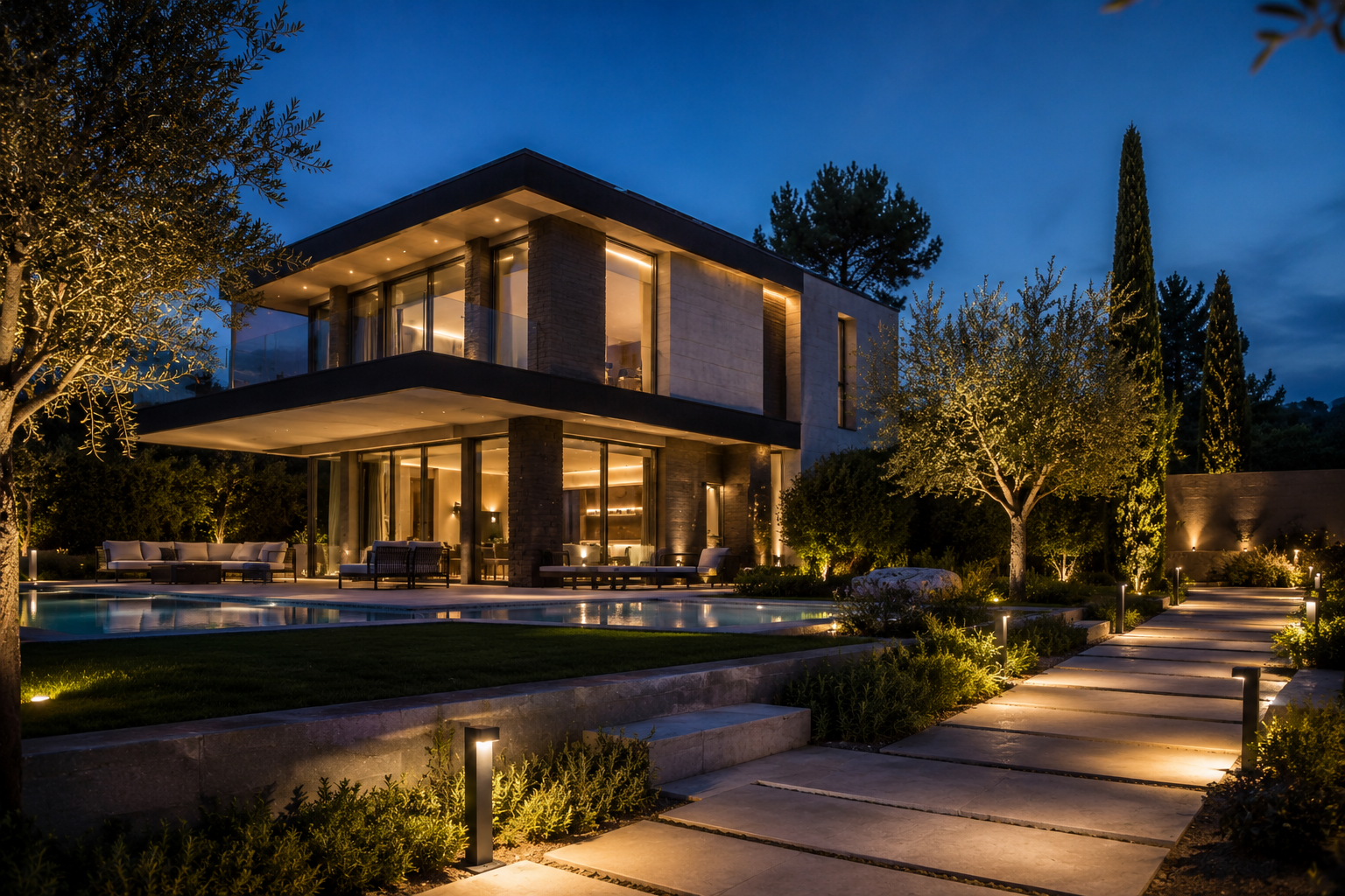 Modern Villa Aydınlatması