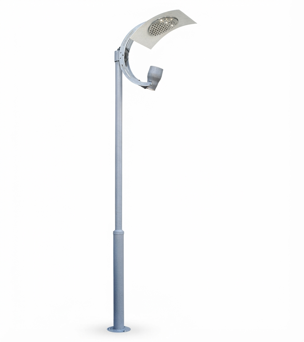 Estetik Kavisli Reflektörlü Modern LED Aydınlatma Direği